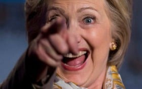 hillary pointing