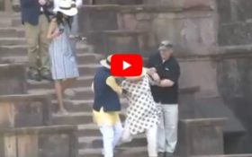 VIDEO: Hillary's scary fall down the stairs (twice!?) - The Horn News