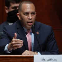 Hakeem Jeffries just complete froze up